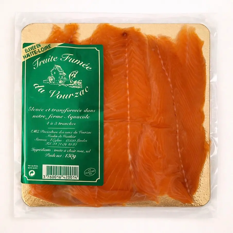 Plaquette de truite fumée 150g